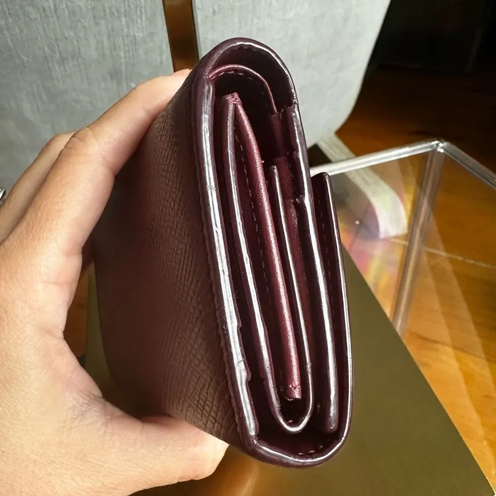 Compact dark red Celine Wallet - Picture 7 of 7